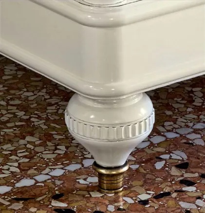 Кровать с мягким изголовьем "Бурбон" Слоновая кость BJ444_1  купить в интернет магазине Мебель из массива. Звоните +7 495 961-63-63 Кровати из массива дерева