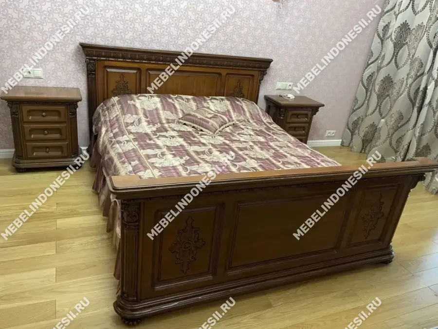 Кровать 200 "Венеция Люкс" Слоновая кость 374  купить в интернет магазине Мебель из массива. Звоните +7 495 961-63-63 Кровати из массива дерева