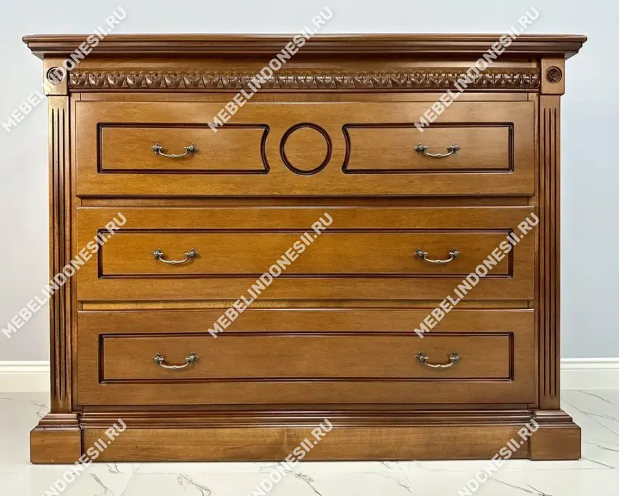 Комод "Венеция" Орех 767  купить в интернет магазине Мебель из массива. Звоните +7 495 961-63-63 Комоды из массива дерева