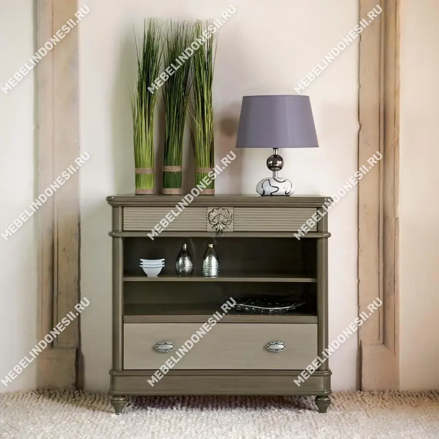 Комод под ТВ "Бурбон" Оливковый BJ910  купить в интернет магазине Мебель из массива. Звоните +7 495 961-63-63 Комоды из массива дерева