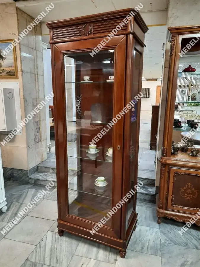 Витрина R/L "Мария Сильва" Слоновая кость MS929-MS939  купить в интернет магазине Мебель из массива. Звоните +7 495 961-63-63 Витрины из массива дерева